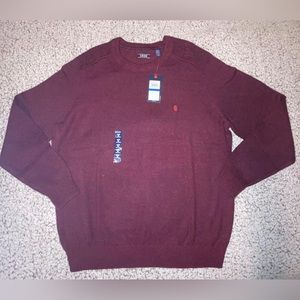 NWT IZOD MENS LONG SLEEVE SIZE XL BURGUNDY